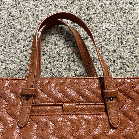 Lug Charter Classic VL Convertible Tote Bag Vegan Leather Brown Tan - Picture 8 of 11